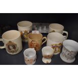 A selection of ceramic royal coronation wares including Ferndale interest Grimwades