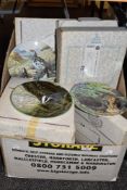 A selection of collectable display plates nearly all boxed approx 15 plates