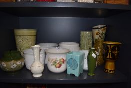 A selection of ceramics and studio pottery including Royal Doulton