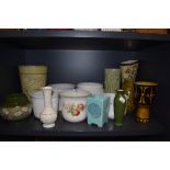 A selection of ceramics and studio pottery including Royal Doulton