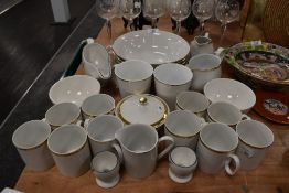 A selection of dinner and tea wares including Denby and Thomas