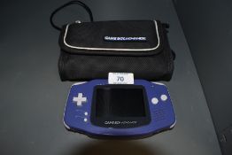 A Nintendo Gameboy advance hand held computer games system