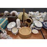 A selection of ceramics and kitchen wares including Salt pig
