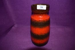 A piece of mid century pottery by West German ceramics fat lava glaze