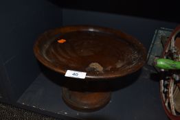 A treen wood footed fruit bowl in oak