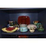 A selection of ceramics including Ditmar Urbach and Carlton ware