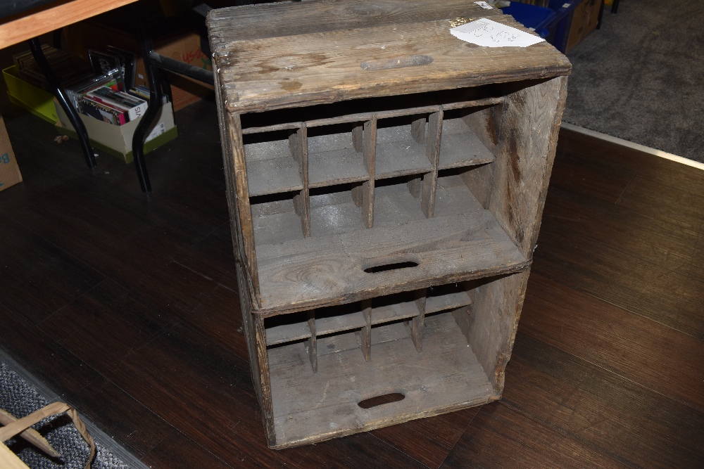 A large advertising crate for 24 bottles labelled for Liverpool