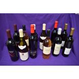 A box containing 12 bottles of mixed wines from 4 Seasons (Laithwaites) from 1999 comprising Chateau