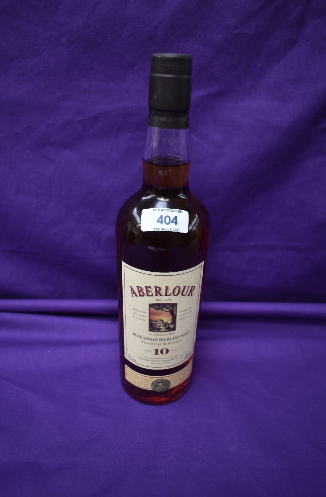 A bottle of Aberlour 10 year old Pure Single Highland Malt Scotch Whisky, bottle dated 2005, 43%