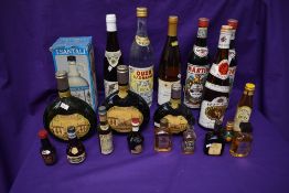 A collection of mixed alcohol including a bottle of Tsantali Ouzo Olympic, 1L, 42% vol in original