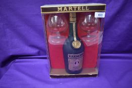 A bottle of Martell VSOP Medallion Liqueur Cognac, 24fl, 68cl, 70% proof, 40% vol with two cognac