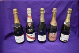 Five bottles of Champagne, Albert Etienne Reimes, Cordon Rouge GH Mumm & Co Brut, GH Mumm & Co