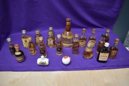 A box of Whisky Miniatures including White Horse, Bells, Johnnie Walker etc, mainly blends but