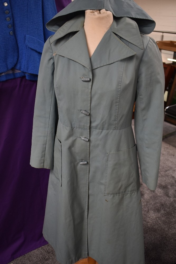 Five ladies vintage coats and jackets including 1970s suede belted coat in taupe. - Image 2 of 6