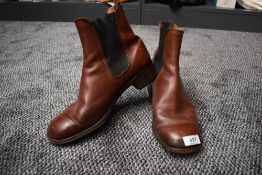 A pair of gents vintage leather soled Chelsea boots,around a size 9.