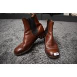 A pair of gents vintage leather soled Chelsea boots,around a size 9.