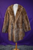 A vintage Honey blonde mink coat having Blackpool furriers label.