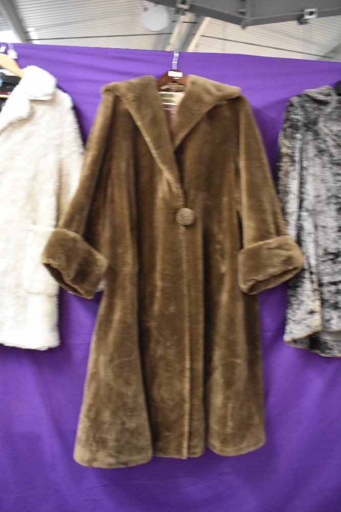 Three vintage faux fur coats. - Image 2 of 5