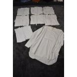 Eight gents vintage collarless shirts, mainly all around 1940s,mixed sizes.