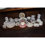 A selection of ceramics including Aynsley tea cup