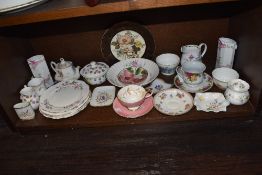 A selection of ceramics including Aynsley tea cup