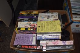 A selection of Elvis Presley vhs video cassettes rock and roll interest