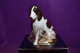 A Royal Crown Derby Paperweight Molly, boxed and with Gold stopper