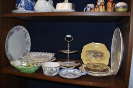 A selection of ceramics including Maling Wedgwood and Old Country Roses