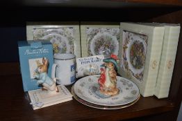 A selection of local interest Beatrix Potter items including Beswick and Wedgwood