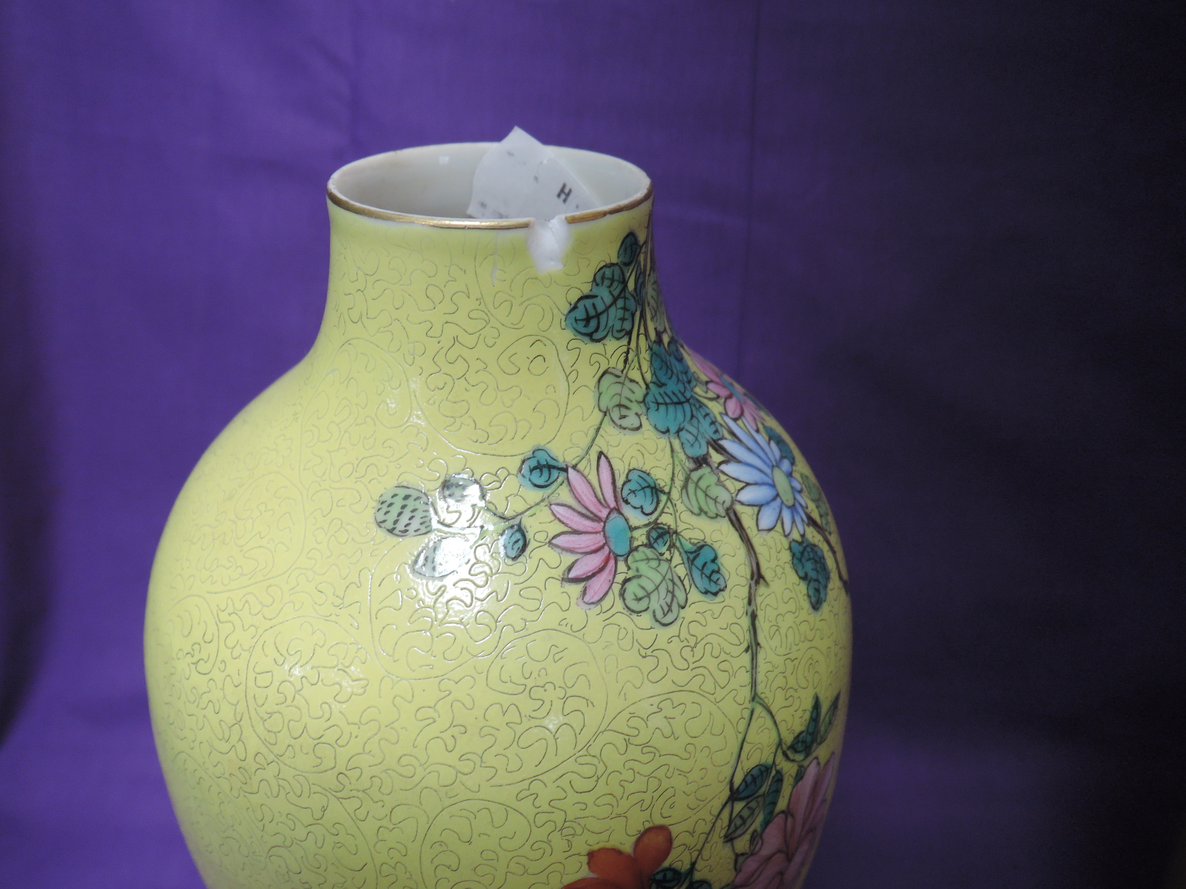 A pair of impressive highly decorated Chinese export hard paste Meiping vase with jiyouhuang chicken - Image 3 of 12