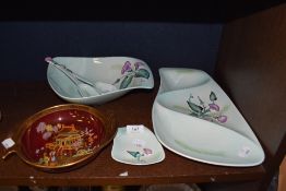 A selection of ceramics by Carleton ware including Rouge Royal