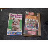 A large wooden childrens jigsaw puzzle by Condor and a pompom kitten kit