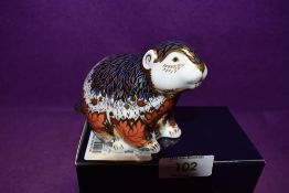 A Royal Crown Derby Paperweight Riverbank Beaver limited edition 4661/5000 , boxed and with Gold