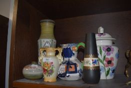 A selection of ceramics including Waldershof Baveria