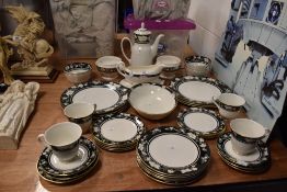 A part tea and dinner service by Royal Doulton in the Intrigue design