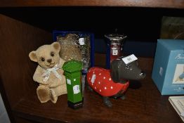 A selection of money box and piggy banks including sausage dog styled