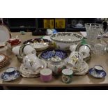 A selection of various ceramics including Portmeirion bowl Cauldon and Royal Doulton