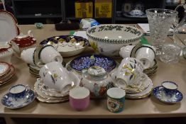 A selection of various ceramics including Portmeirion bowl Cauldon and Royal Doulton