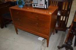 A vintage chest of two over two drawers, labelled Uniflex, dimensions approx. W92cm D46cm H74cm, a