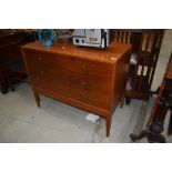 A vintage chest of two over two drawers, labelled Uniflex, dimensions approx. W92cm D46cm H74cm, a