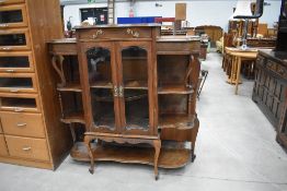 A stained frame Chiffoneir base, badly wormed to shelves, restoration project