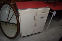 A vintage formica topped kitchen/utility cabinet , approx. width 68cm