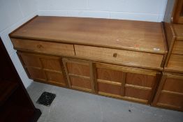 A mid century design low side board or cupboard by Nathan 130cm long