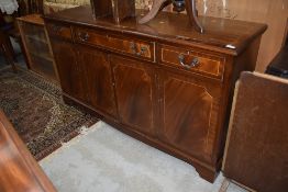 A reproduction Regency style sideboard , width approx. 153cm