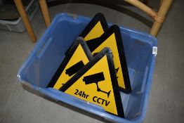 A selection of CCTV signs