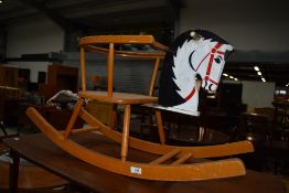 A vintage child's rocker horse