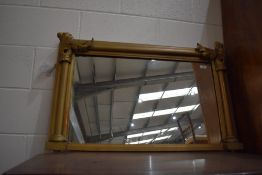 A gilt frame over mantel mirror, width approx 96cm width, some broken pieces to foliate decoration