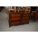 A reproduction Regency style chest of six drawers, by Reprodux , dimensions approx. W125cm D61cm