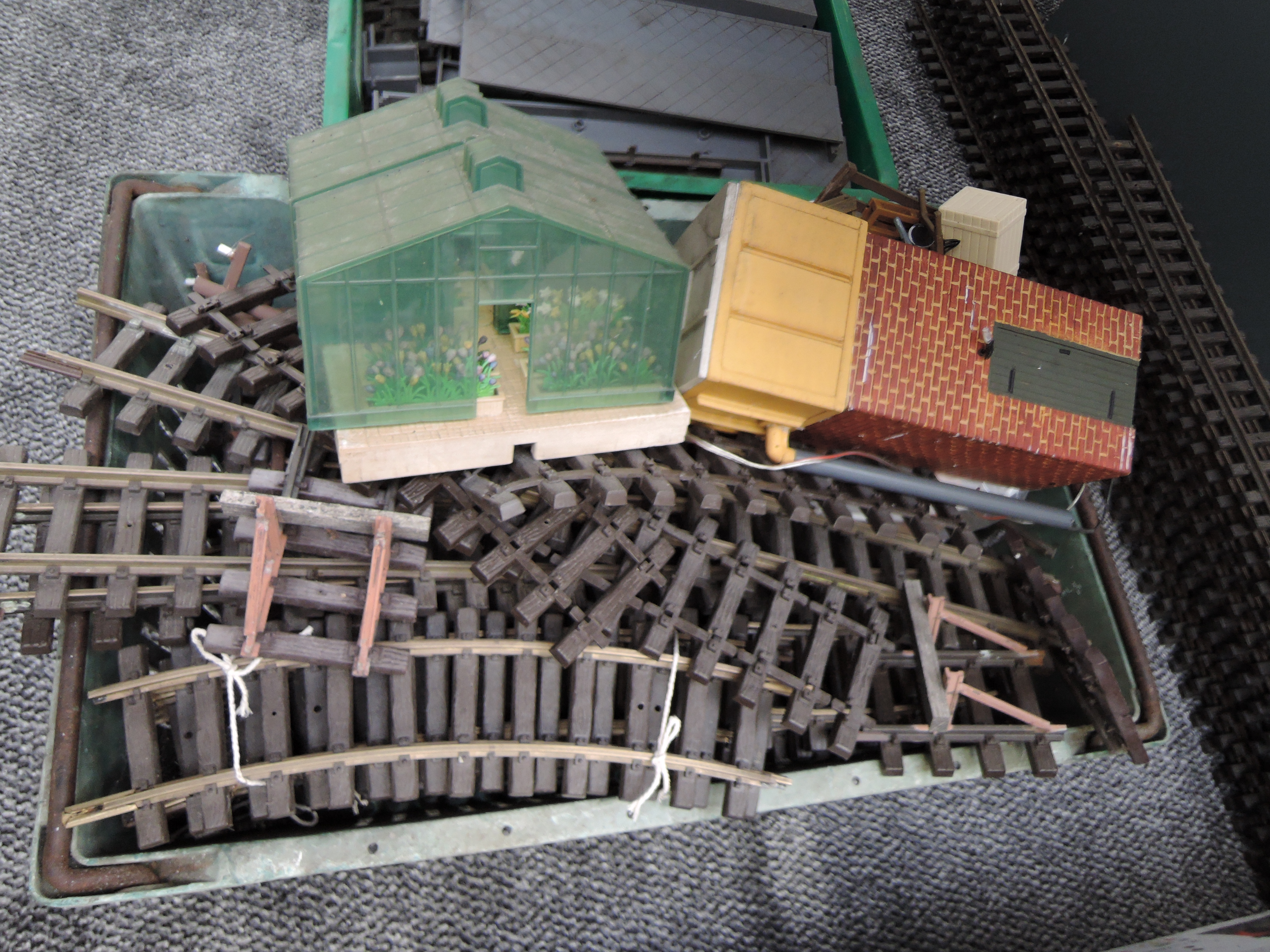 A large collection of LGB Lehmann Gross Bahn G scale track, points, accessories and control unit, - Image 9 of 10