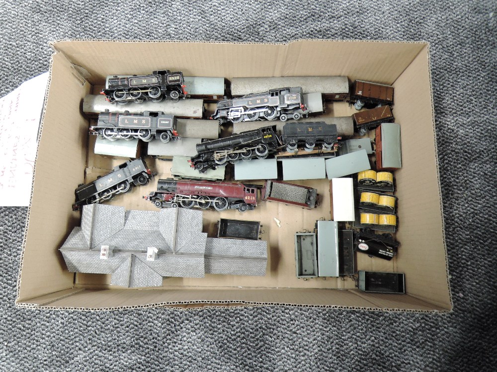 A collection of Hornby Dublo 00 gauge including three LMS 0-6-2 Tank Locomotives, 2-6-4 LMS Tank